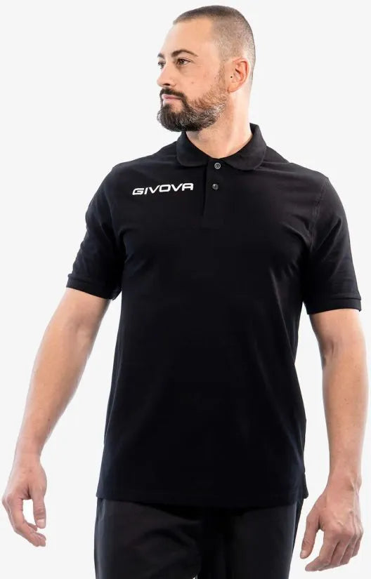 Polo shirt givova polo cotone piquet summer black m