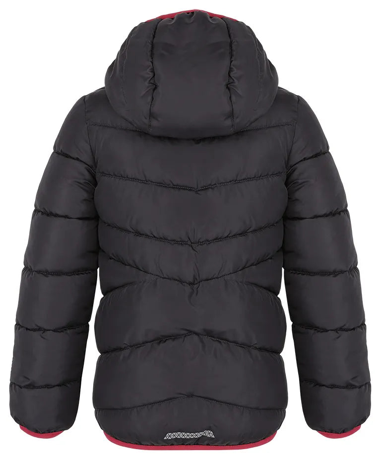 Girls 'Coat Loaf Inlas Dark Grey 112-116 - Varm & hållbar