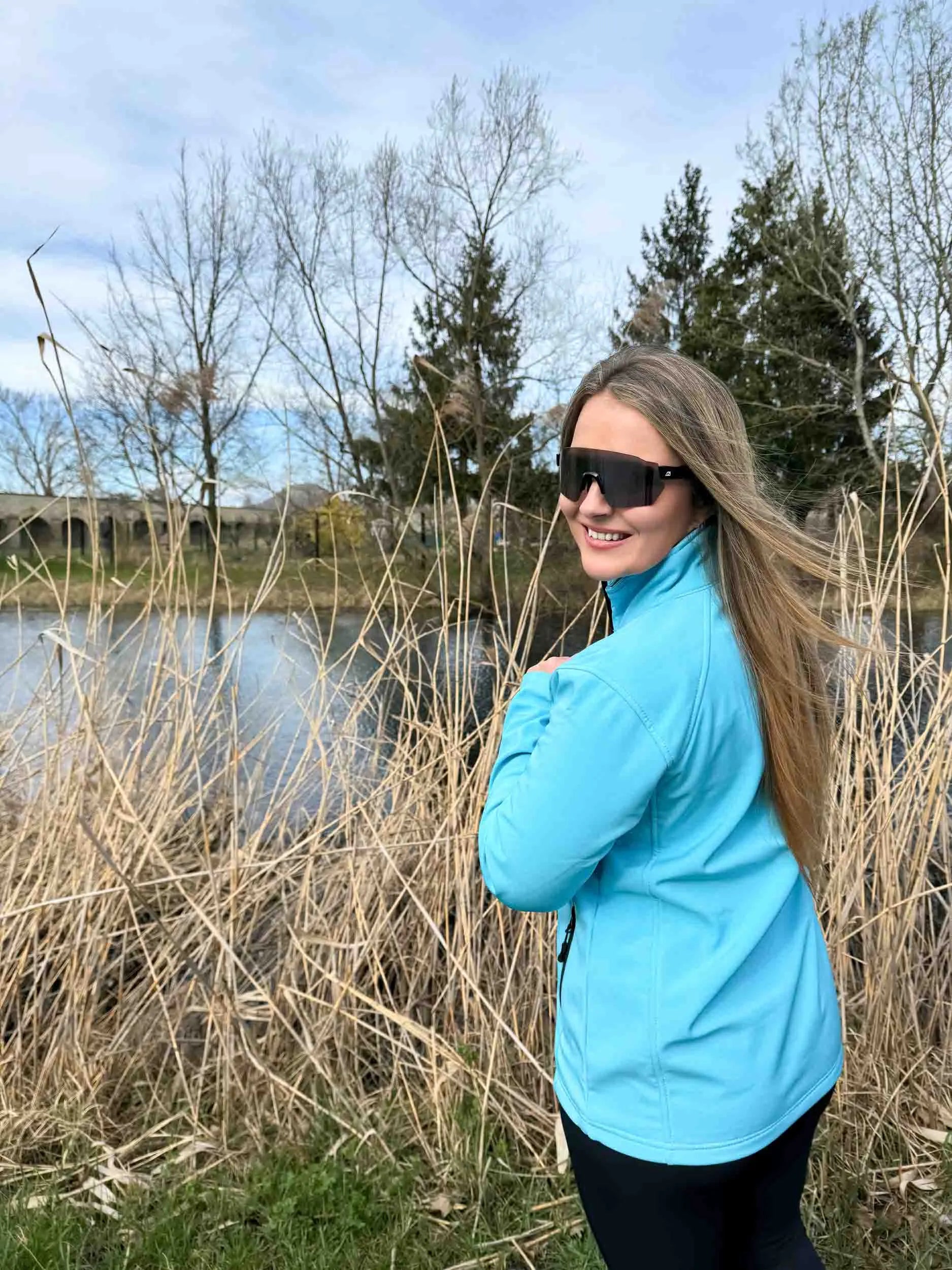 Veste de softshell dames turquoise - le vent et respirant