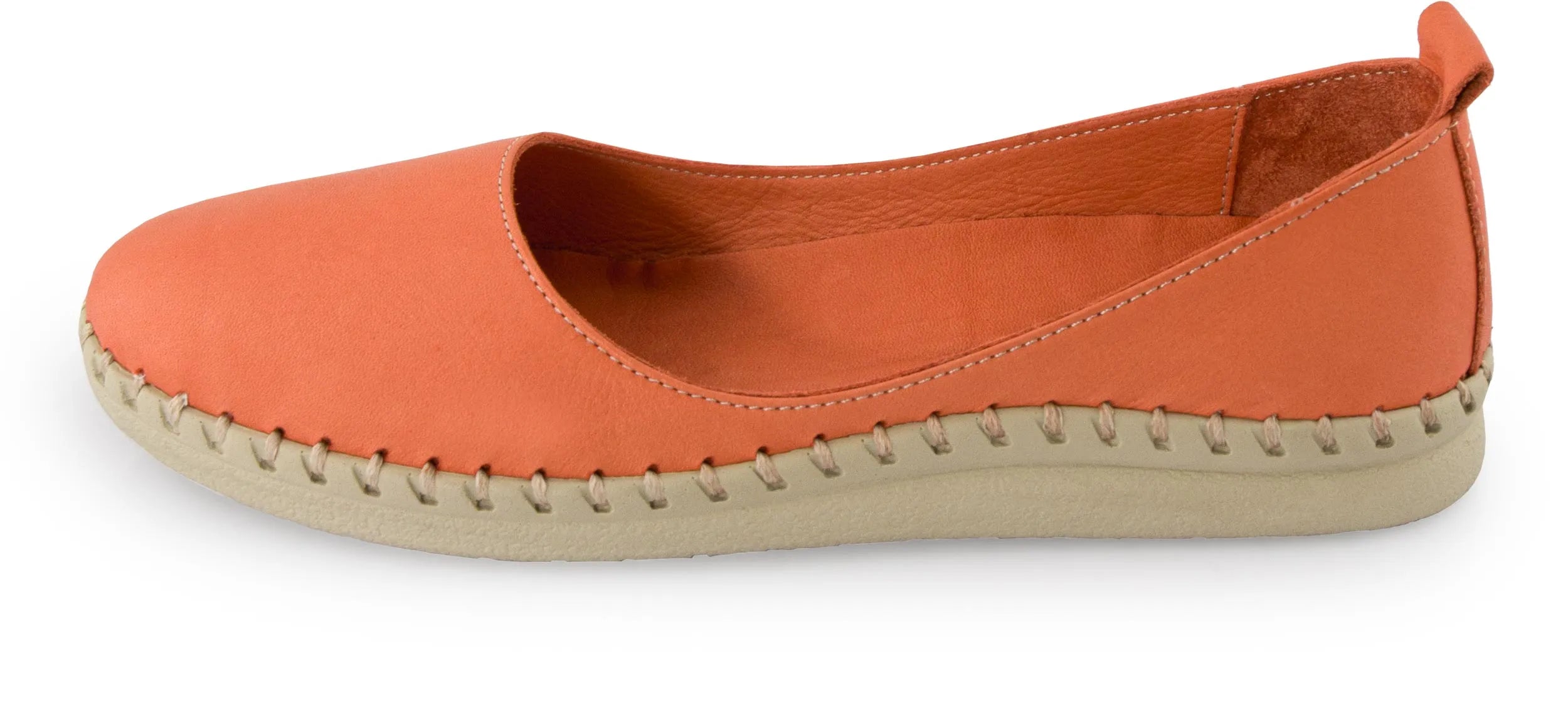 Women's leather ballerinas nell pumpkin orange 41