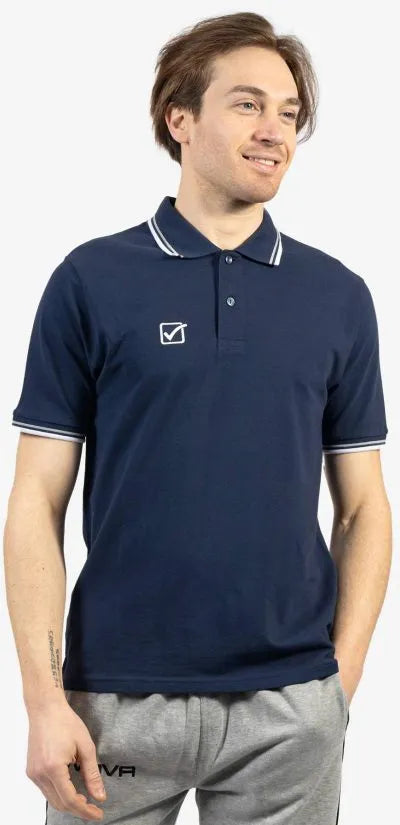 Polo-Shirt Givova Marine Blue-White M.