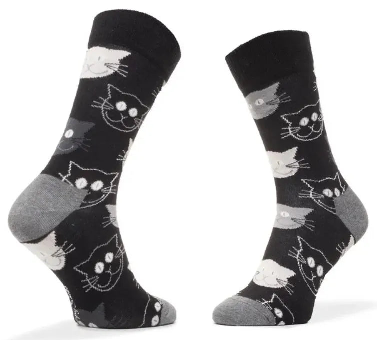Happy Socks 3er-Pack gemischte Katzensocken Geschenkset Mix 41-46