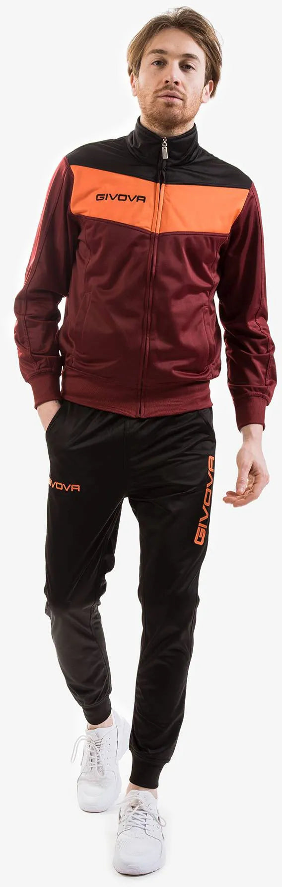 Sports Set Givova Campo Burgundsko-Orange 3xs