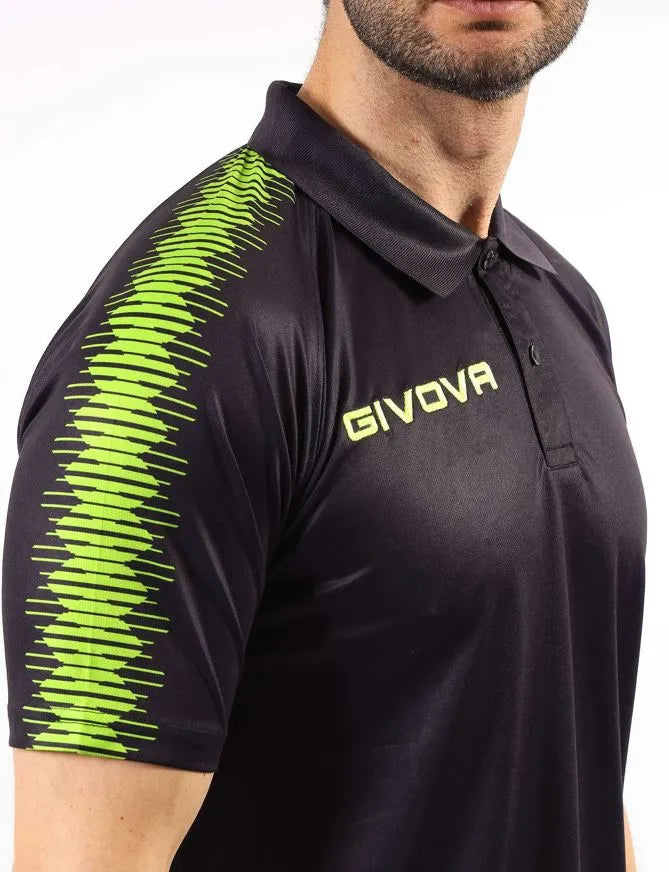 Sport Poloshirt Givova fekete m