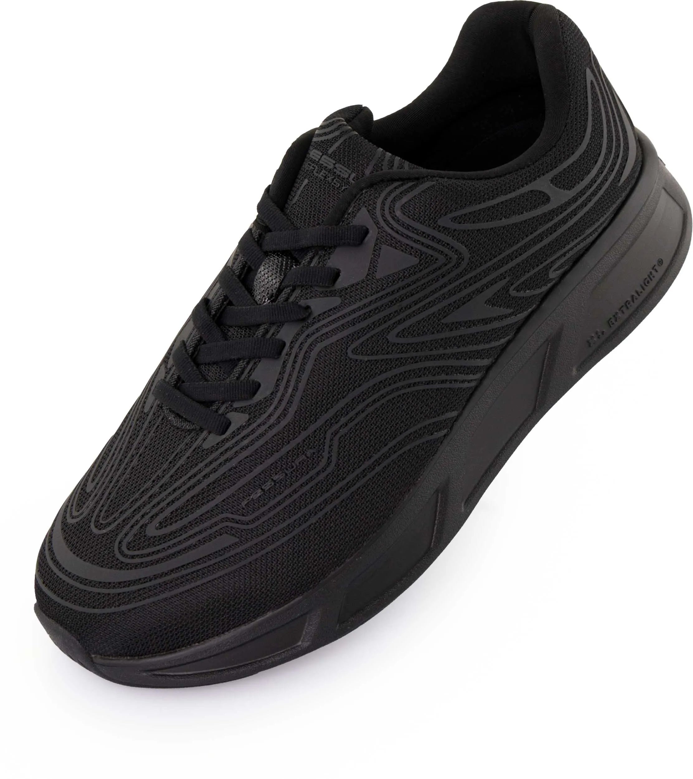 Bróga Unisex Fessura WMNS Runflex 01 Canbhás Dubh/Dubh Dubh 42