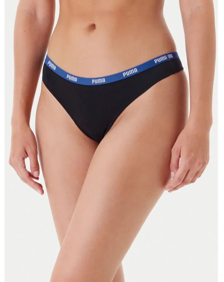 Dames Slip Puma String 3p Roze-Orchidee-Blauw Mix XS