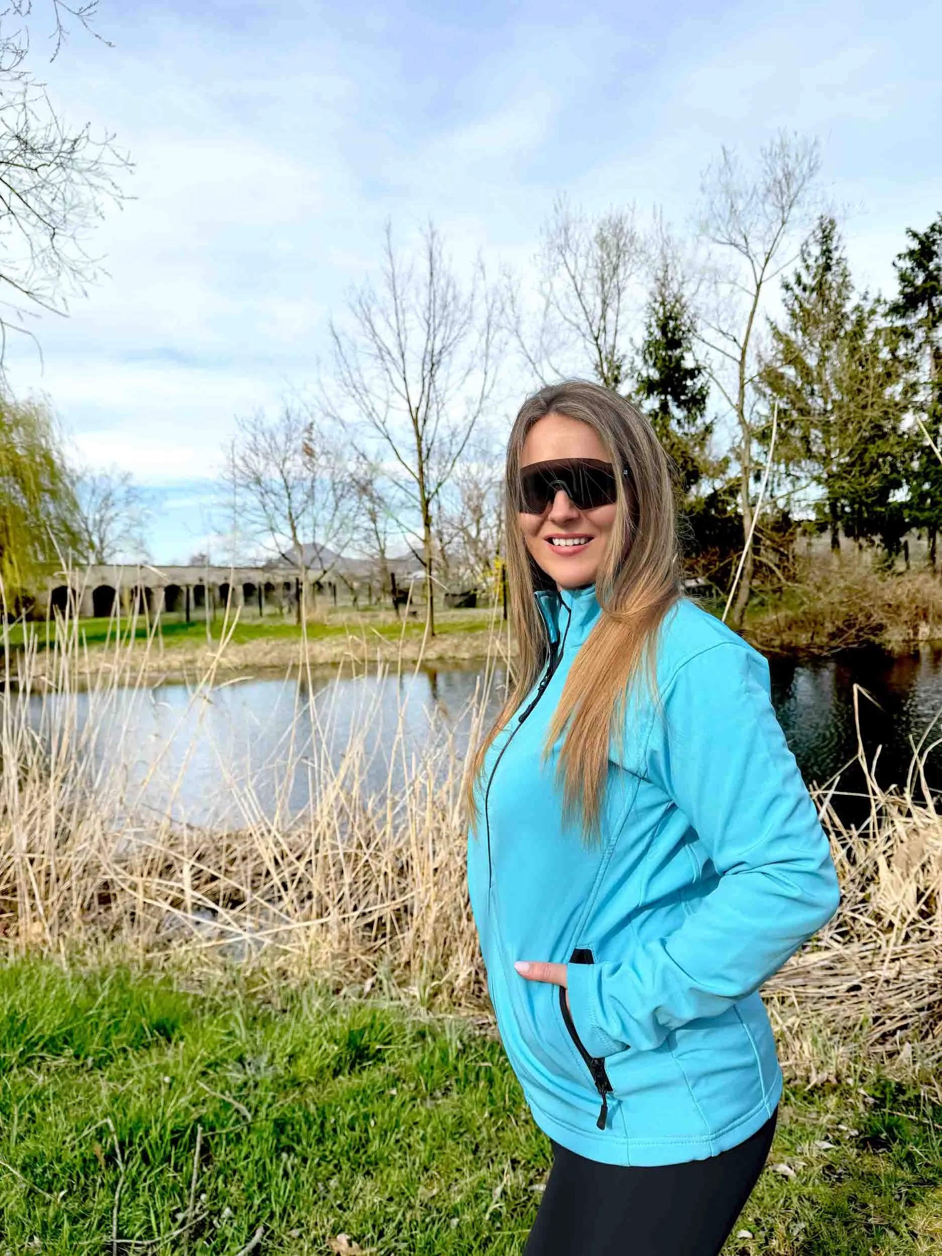 Turquoise Dames Softshell Jas L - Winddicht & Ademend