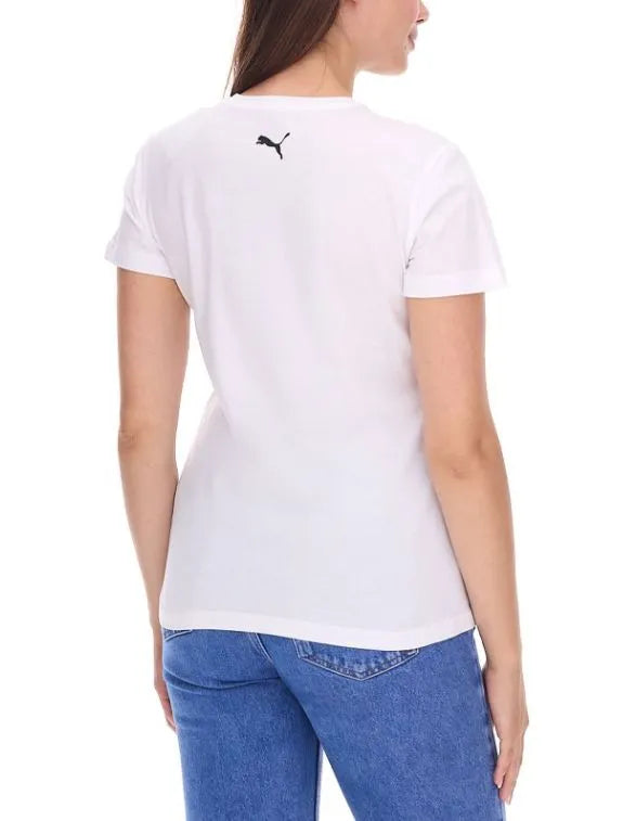 Pak van 2 dames t-shirts puma base blanc 2 pack wit m