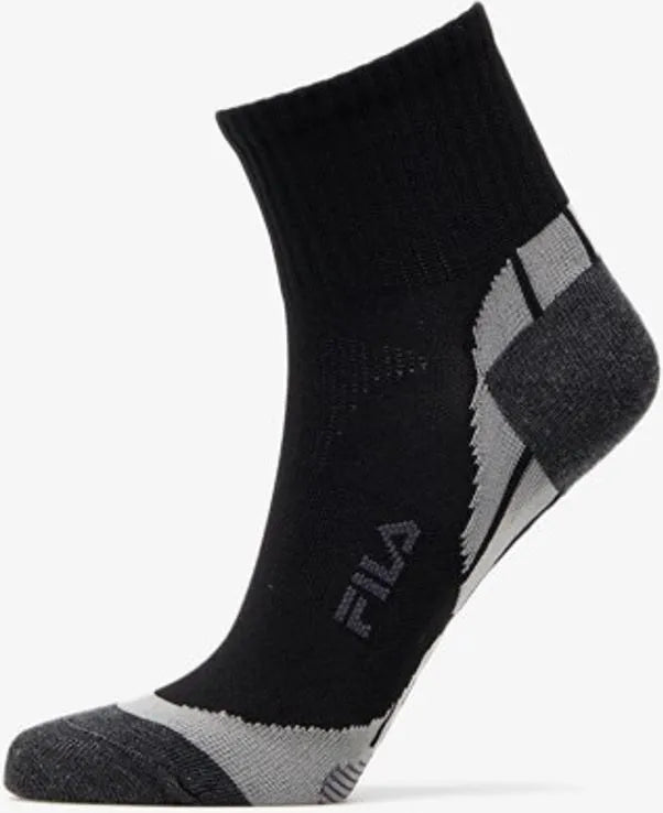 Fila stredne vysoké ponožky 3-palec čierne, veľkosť 35-38 bavlna