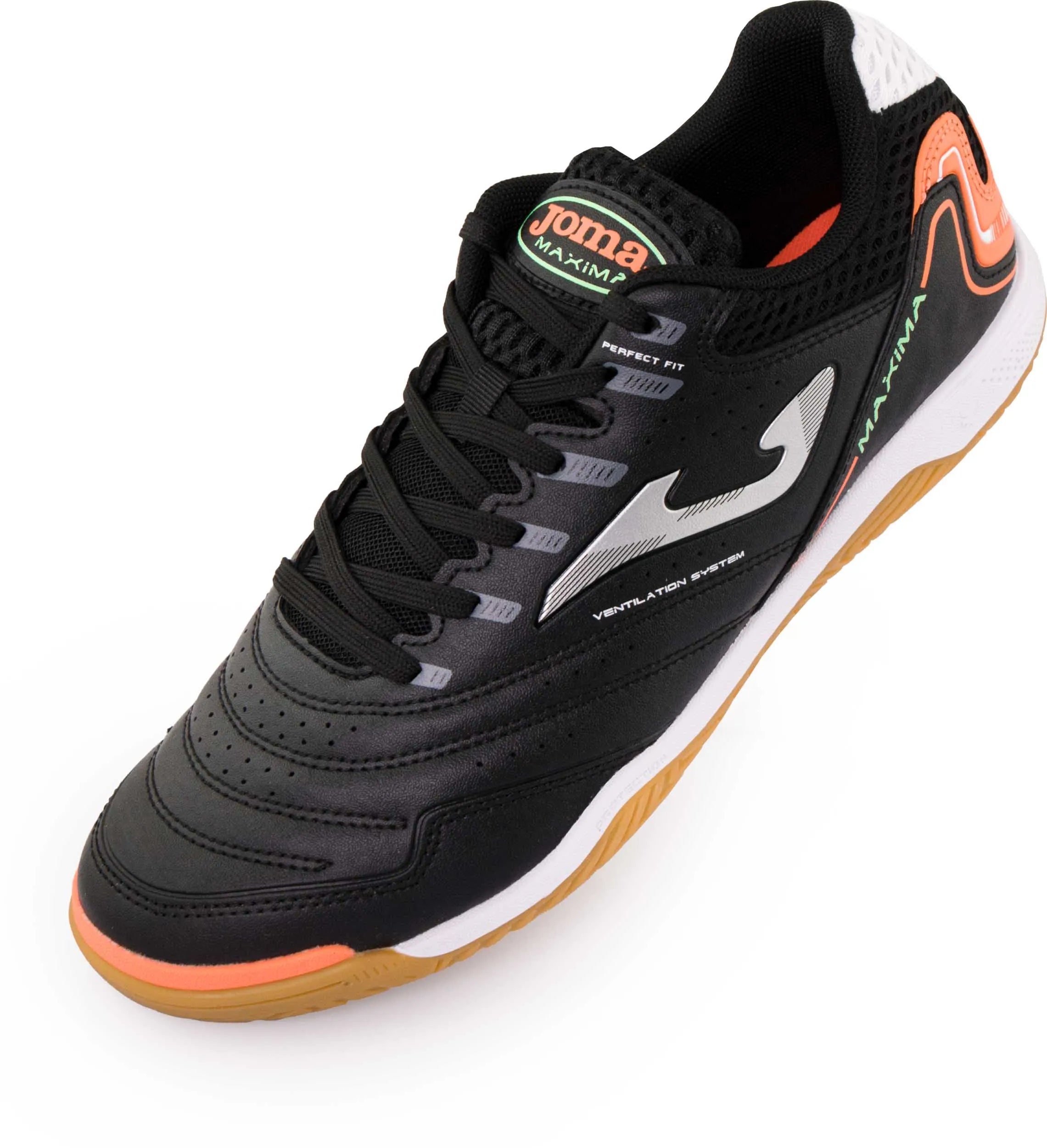 Joma maxima zapatos de fútbol interior negros, talla 40.5