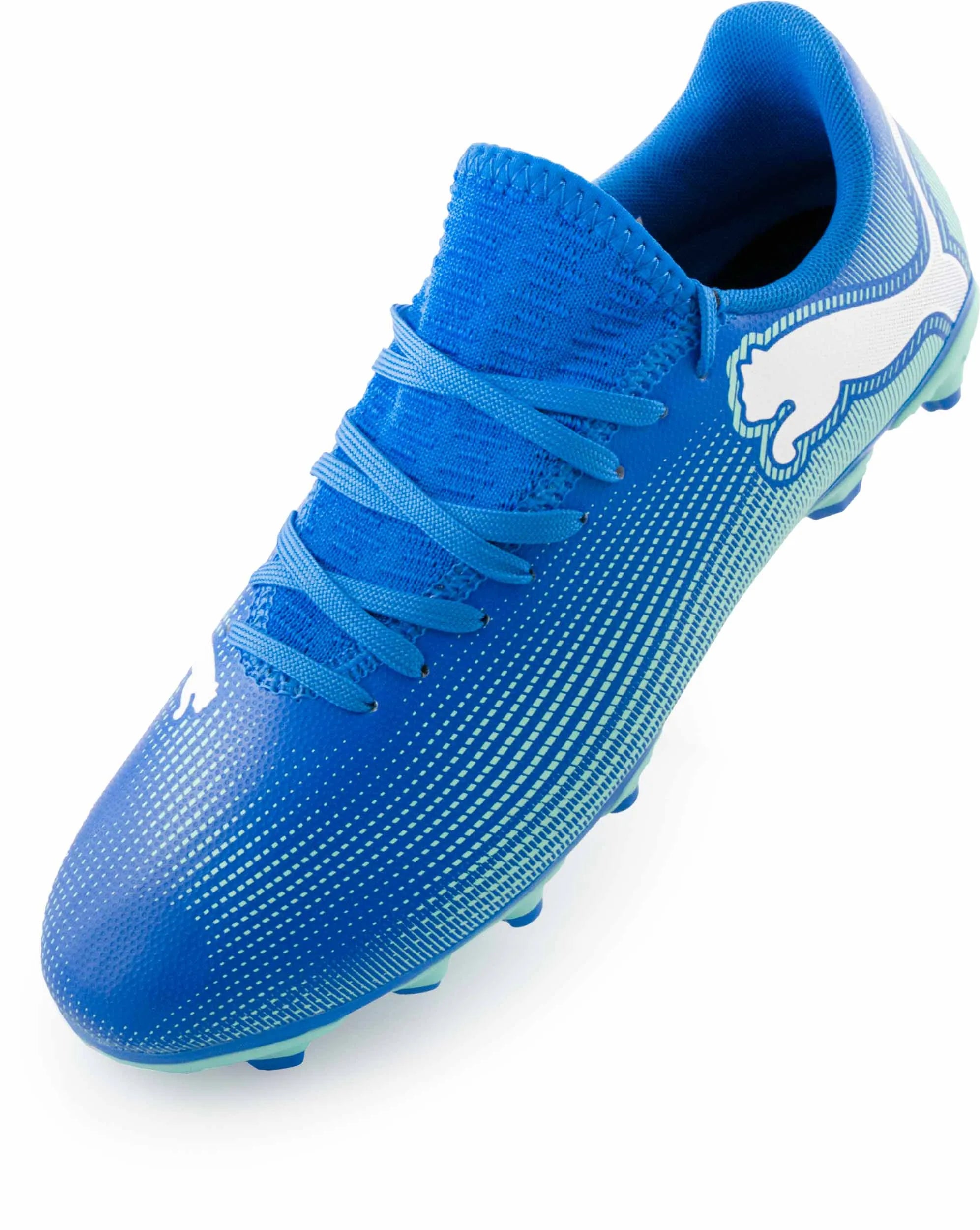 Buataisí Peile na bPáistí Puma Jr Todhchaí 7 Seinn FG/AG Football Boot Blue Blue 37