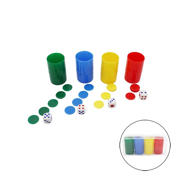 3-PACK 4 CYLINDERS WITH RECORDS DE LUDO AND DICES
