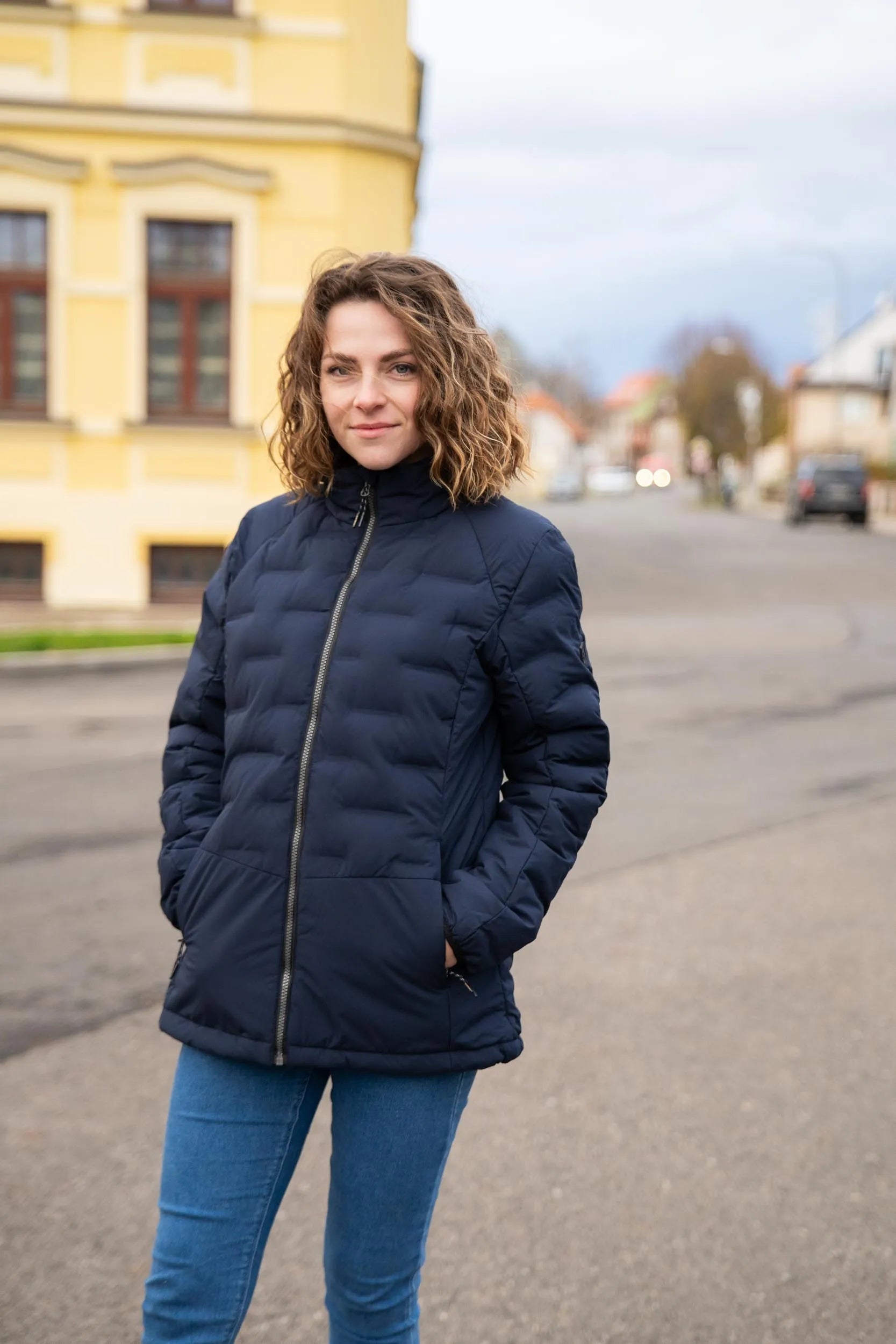 Vízálló női téli kabát Kjelvik Sitaa Navy 42