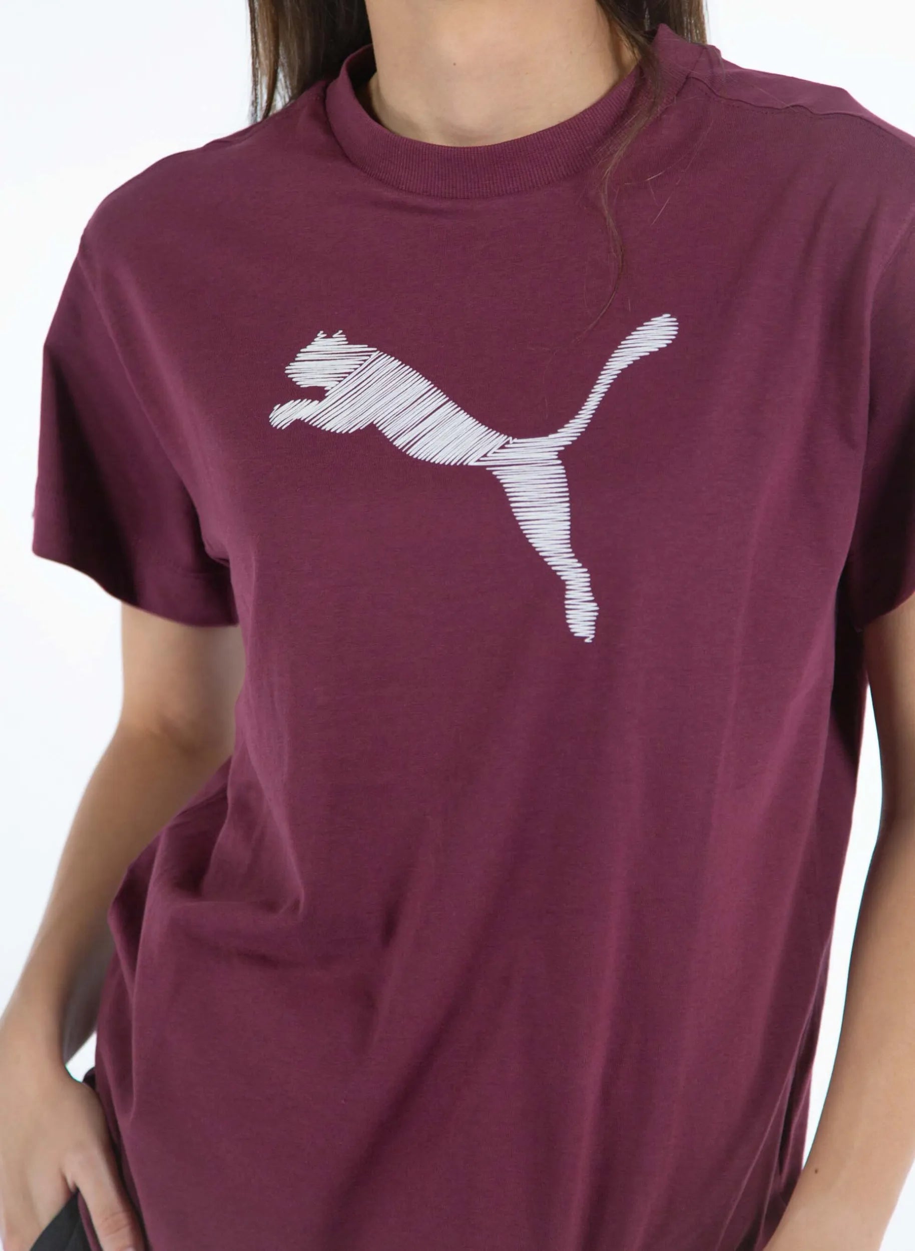Puma Wmns Hair t -Shirt Donker Jasper L - la modă și confortabil