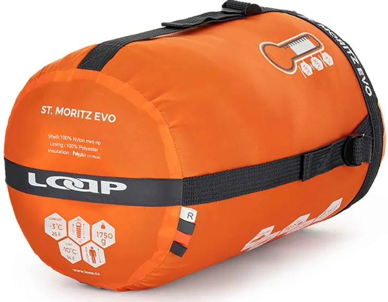 Sleeping bag loap illimani orange l-left zipper