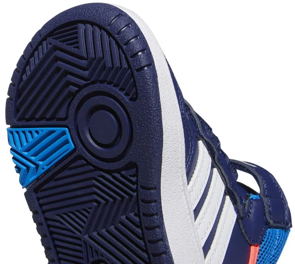 Scarpe per bambini adidas hoops mid 3.0 sneaker junior blu 23.5