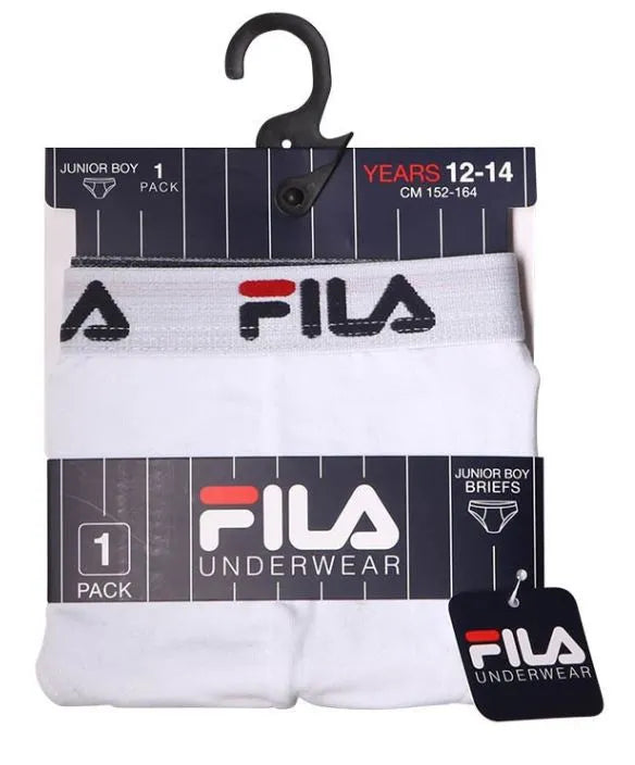 Elastic Fila Boys Slips White 140-152 Cotton