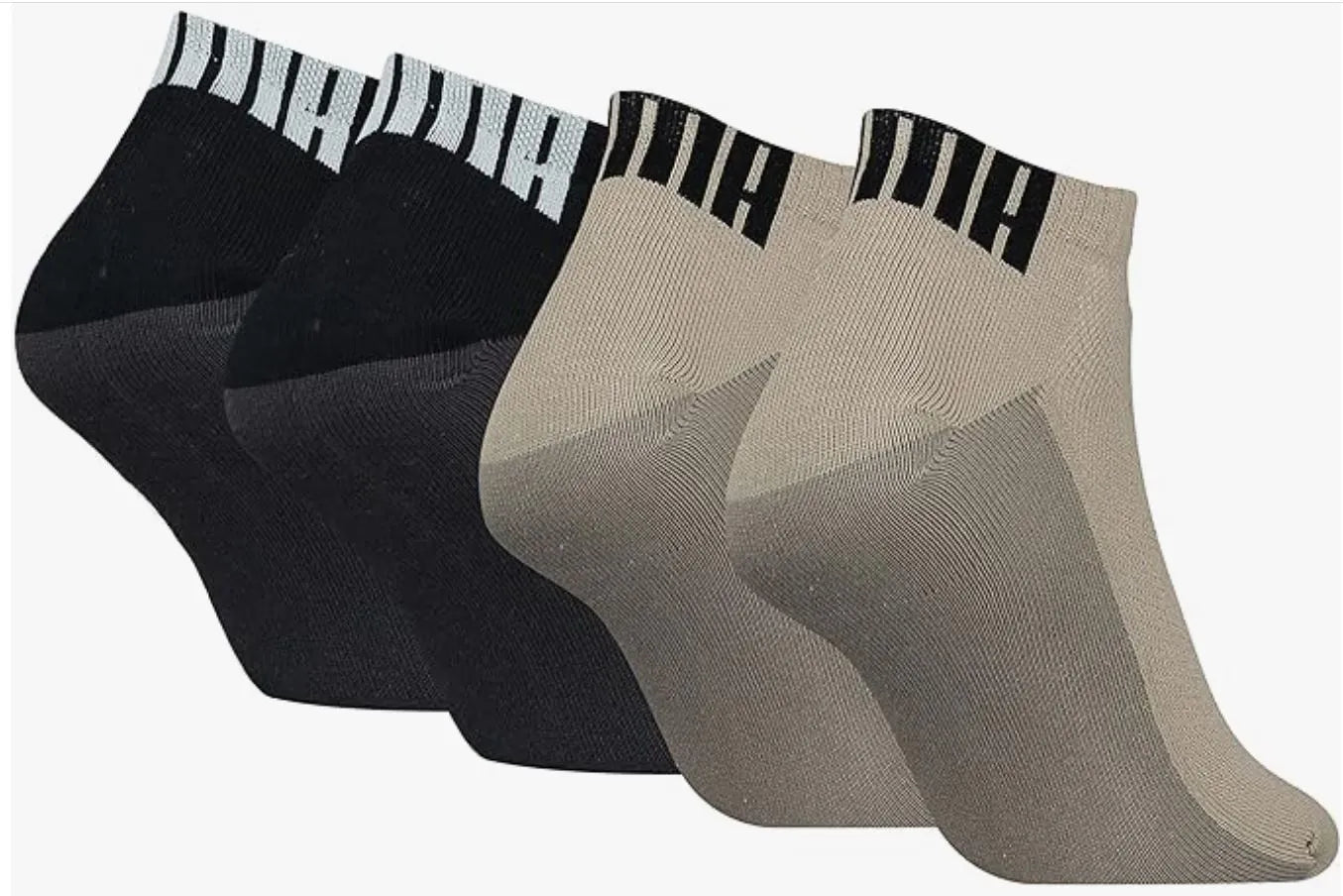 Pánské tenisky puma ponožky 4-balení Beige 43-46-Logo Design