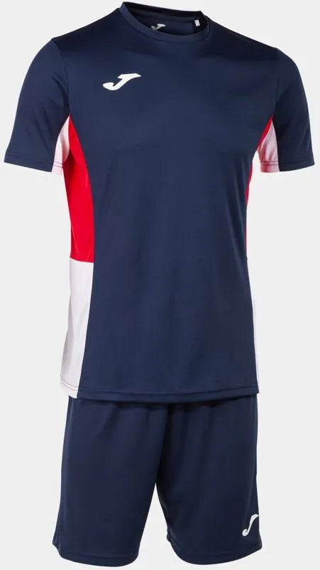 Conjunto de esportes Joma Danubio II Navy-vermelho-branco, XS