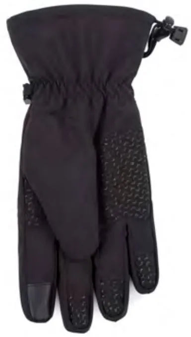 Hőtartalmú softshell kesztyű fekete m-l