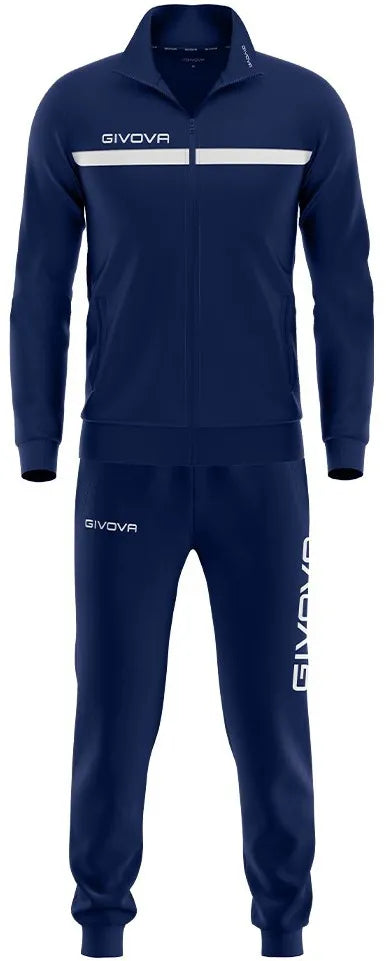Sports suit givova tuta one full zip blue xs