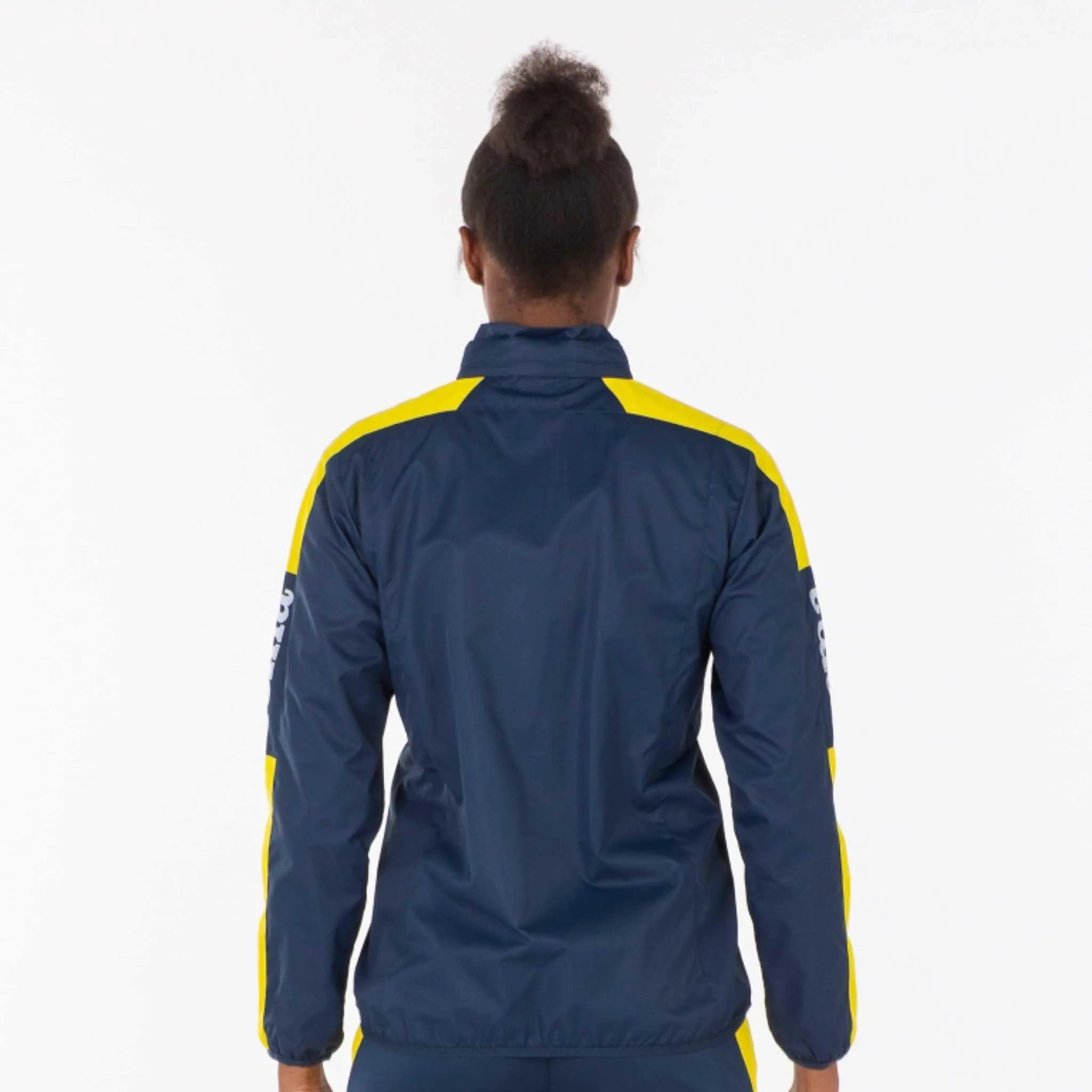 Damesjas Joma Rainjacket ChampionsChip IV Navy-žlutá modrá xs