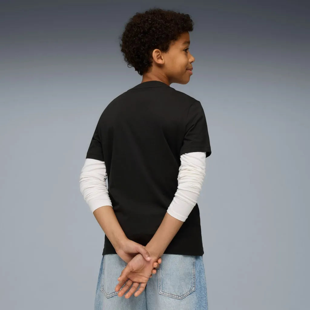 Kinder póló puma grafikus doboz póló b zwart 128