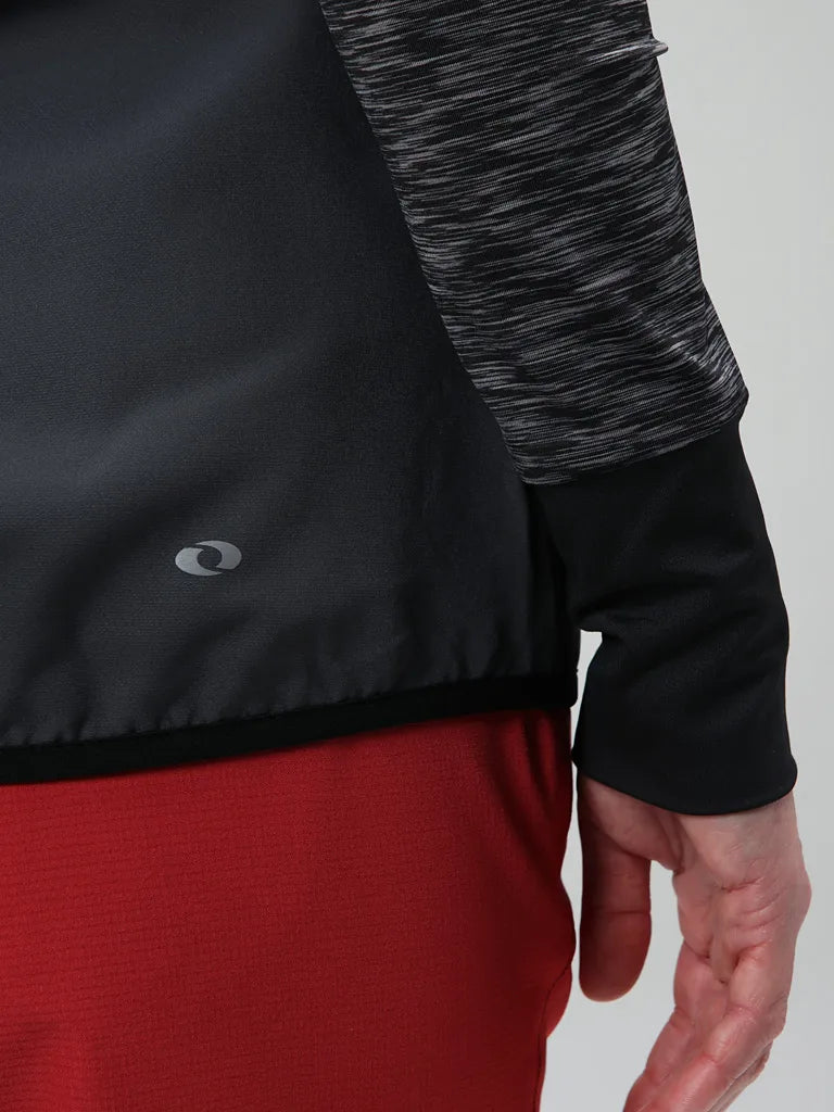 Damer softshell krop varmere sort XL - vindtæt og åndbar