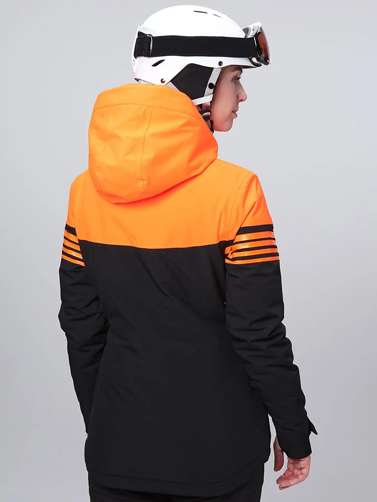 Women's ski jacket loap lawela black-org black m