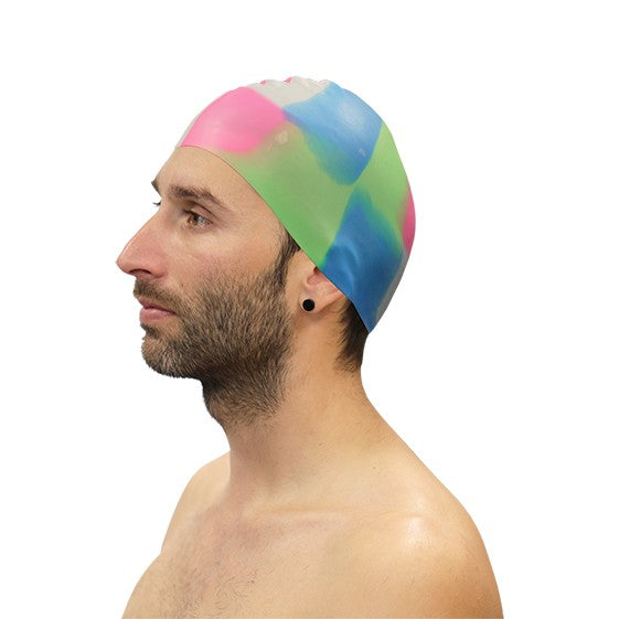 10 MULTICOLOR ASSORTED SILICONE SWIMMING CAP PACK