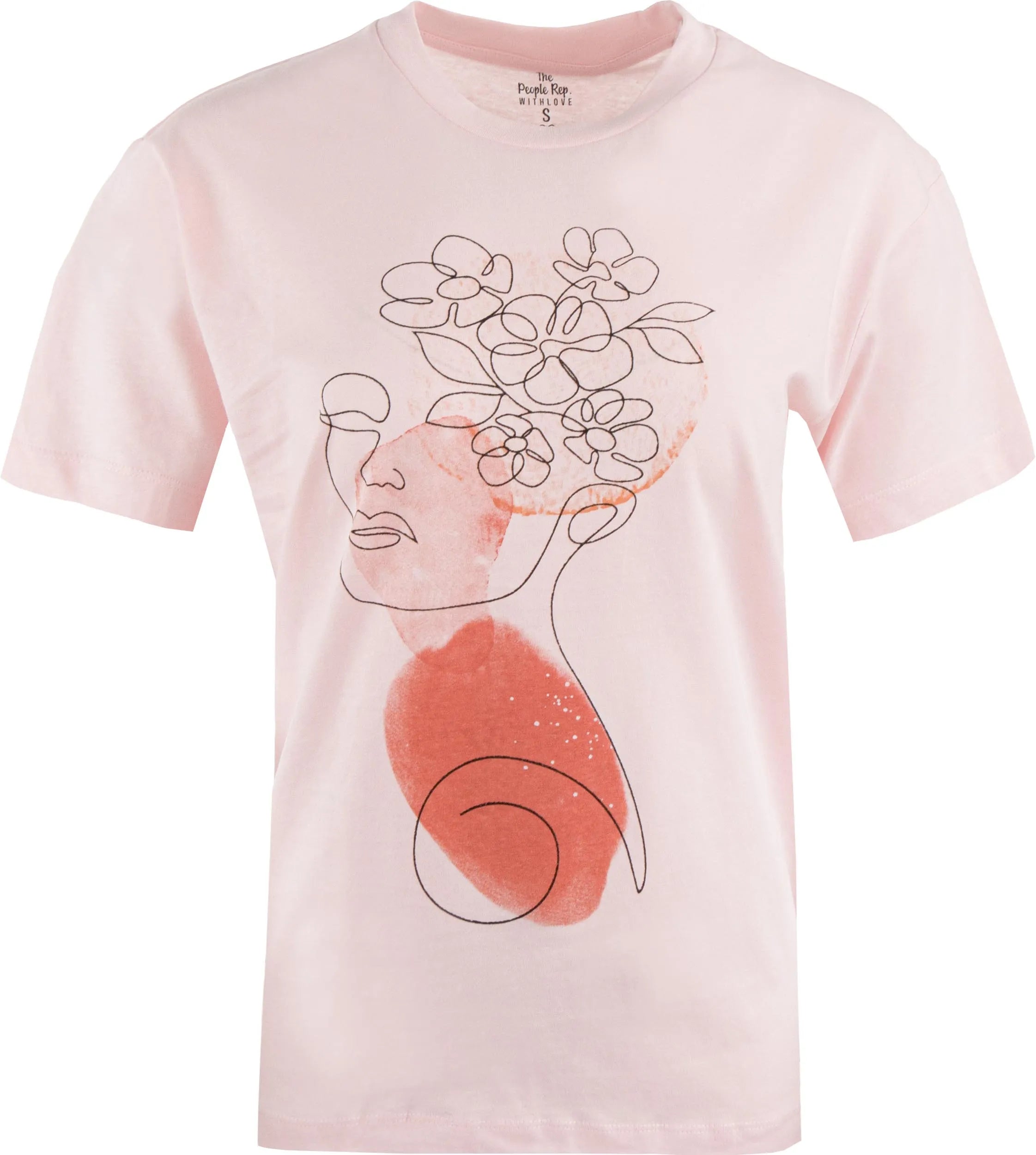 Camiseta de damas La gente Rep. Marilena Rosa claro XL Cotton