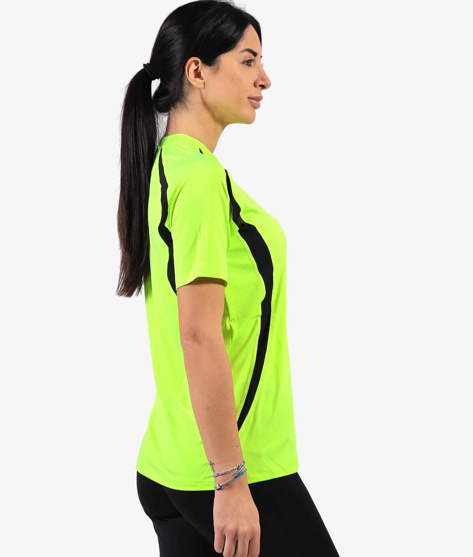 T-shirt in esecuzione unisex givova che corre fluo giallo-nero s