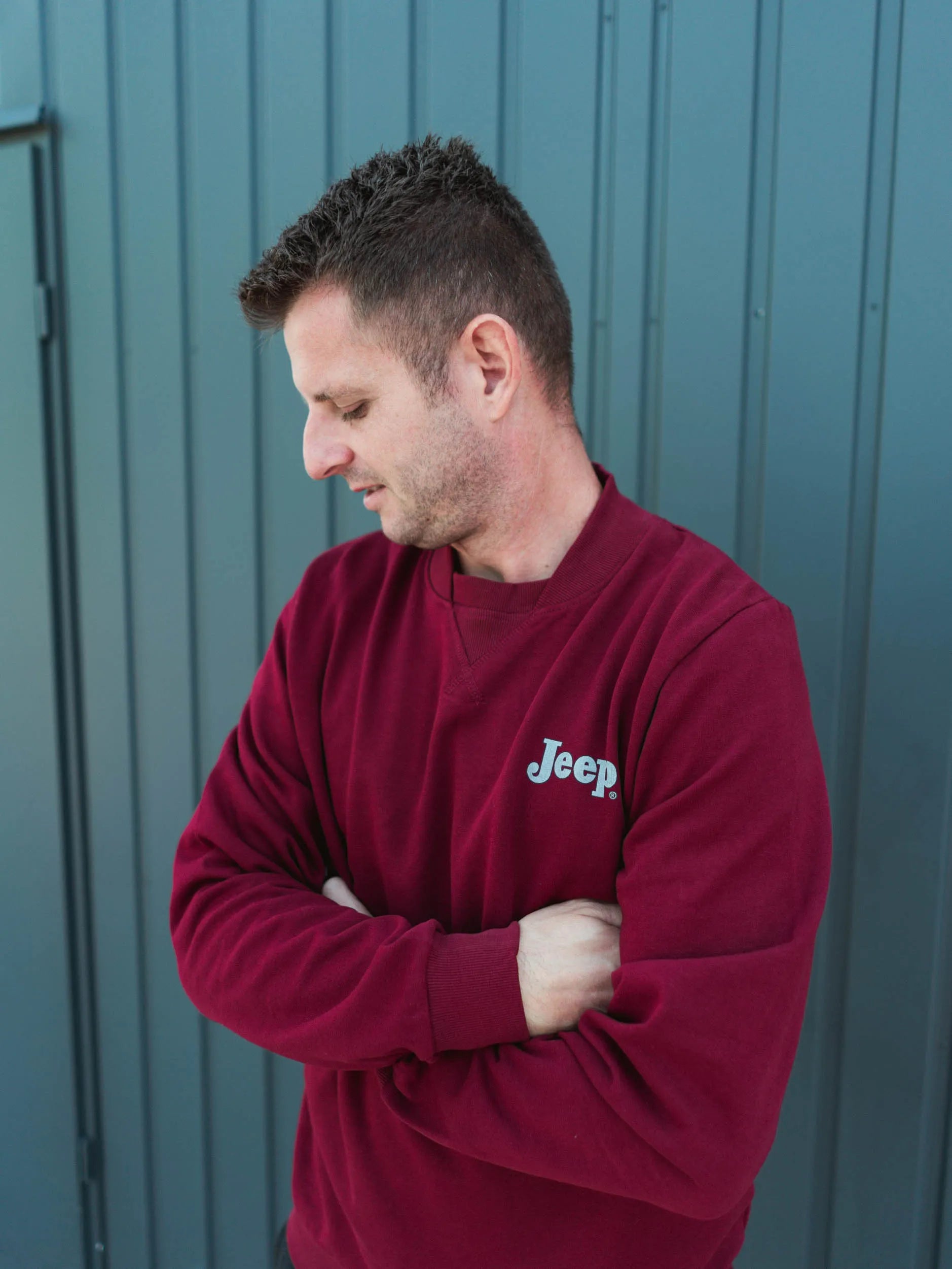 Jeep Men's Bomber Felpa di Cotton