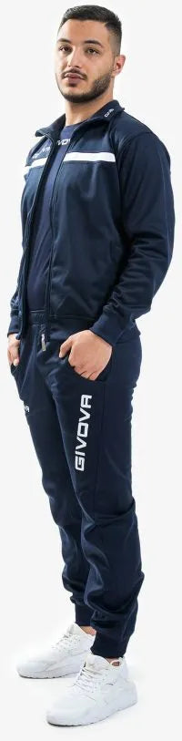 Sports suit givova tuta one full zip blue s