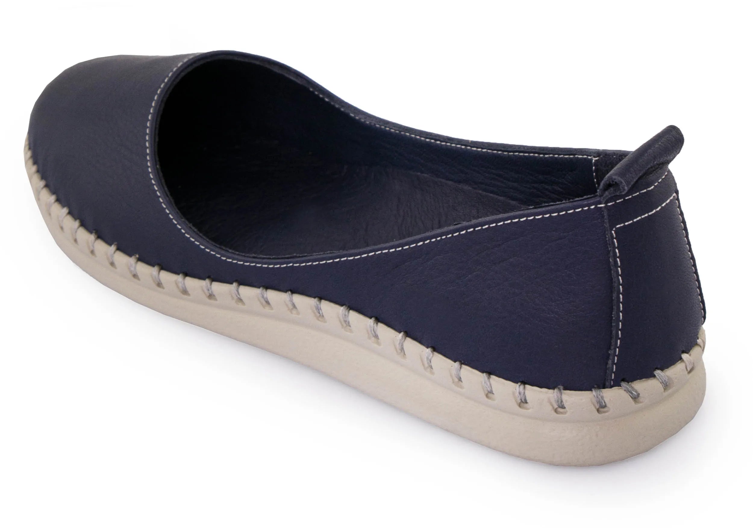 Dames Leren Ballerina Nell Aurora Marineblauw 40