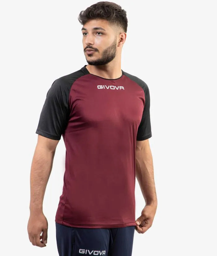 Sportovní tričko Givova Capo Granat-Black 2xs