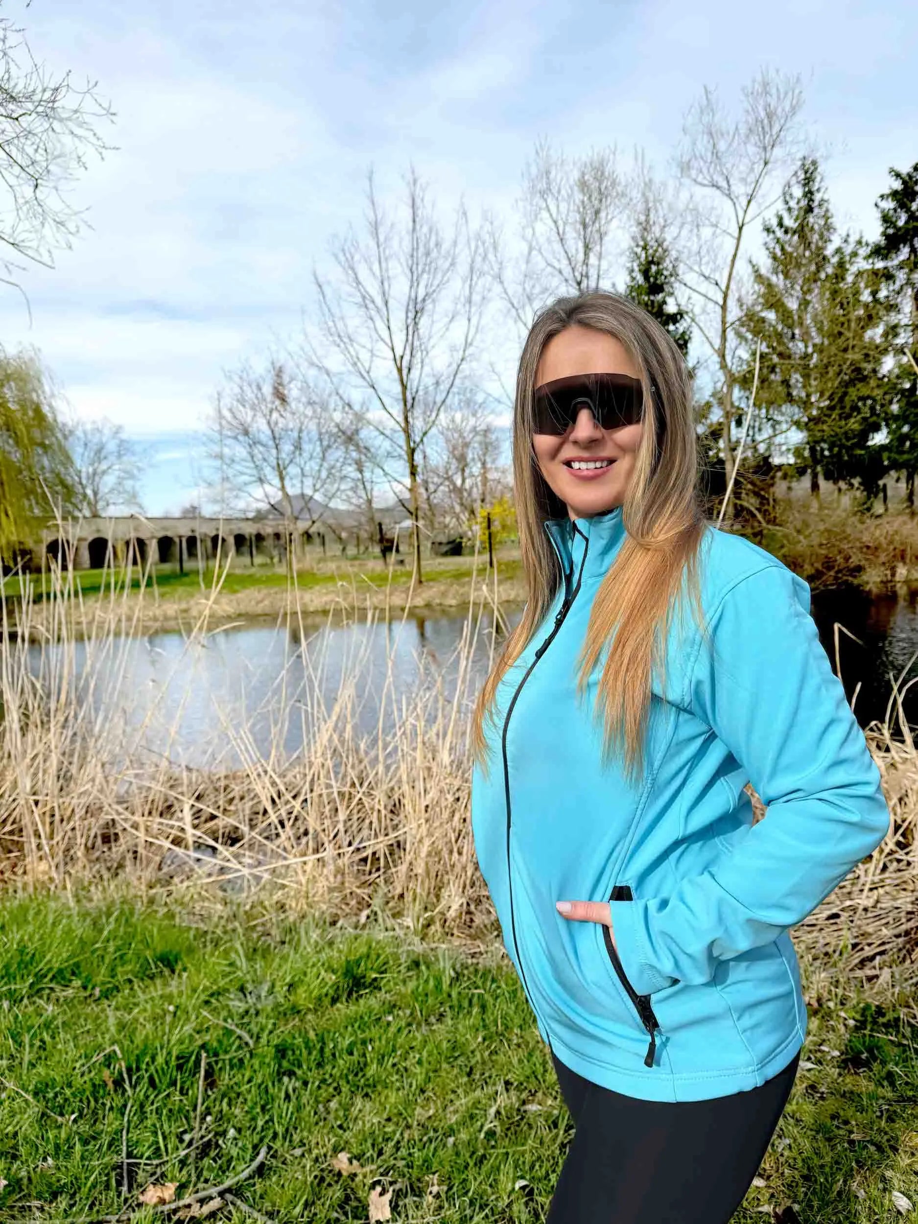 Turquoise Dames Softshell Jas XL - Winddicht & Ademend