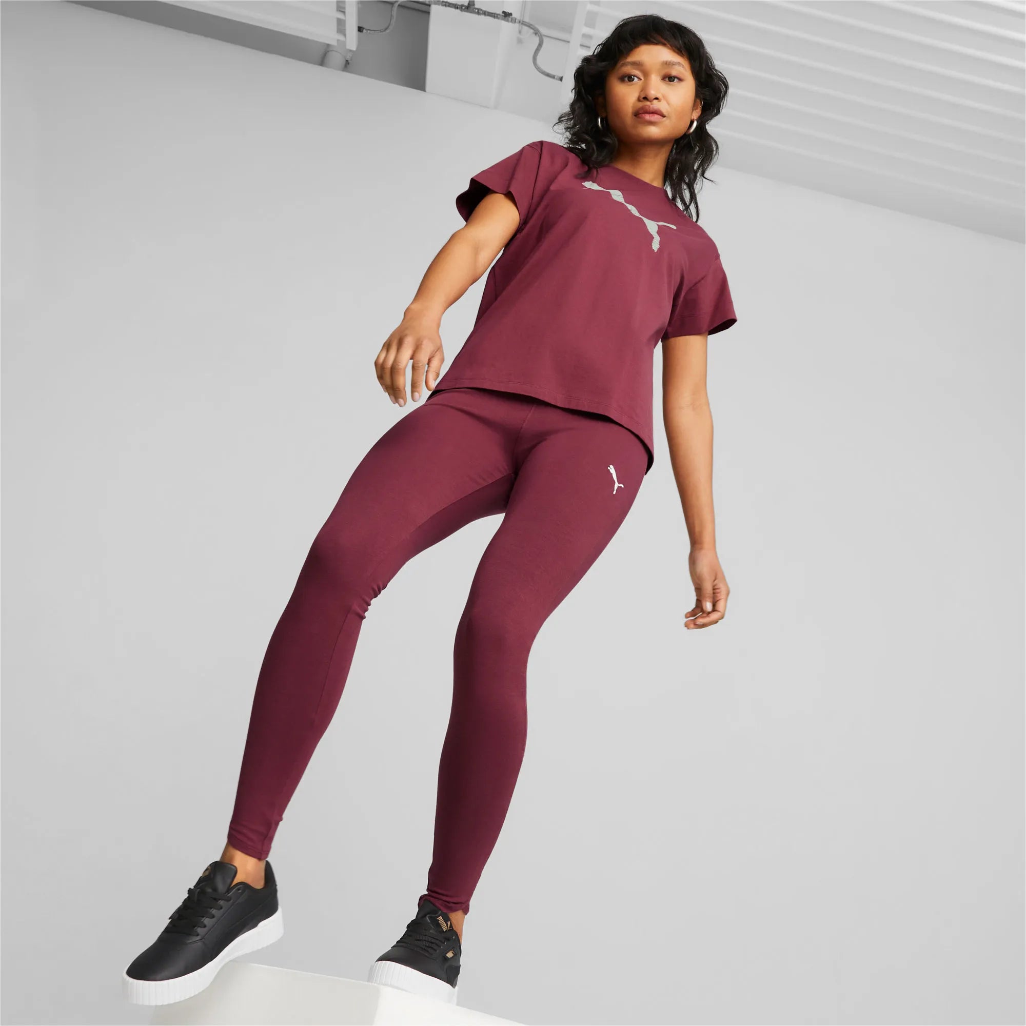 Puma Wmns Hair t -Shirt Donker Jasper L - la modă și confortabil