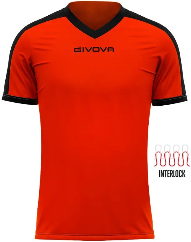 Camiseta deportiva Givova Revolution Red-Black L
