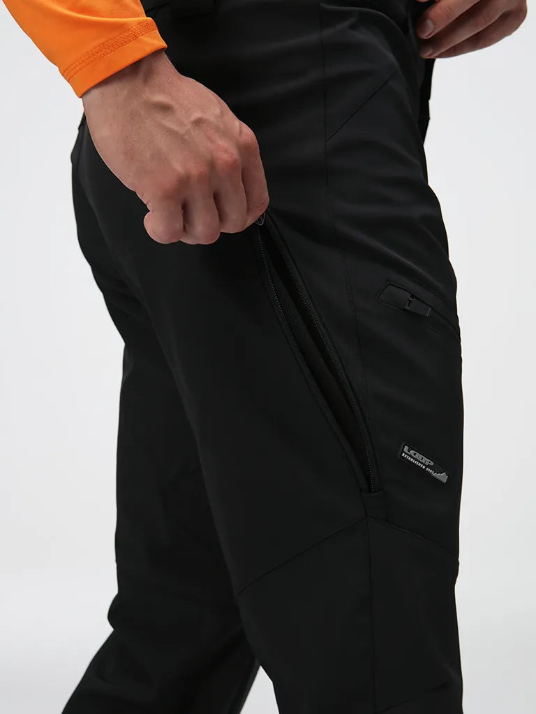 Pantalons noirs softshell l - le vent et respirant
