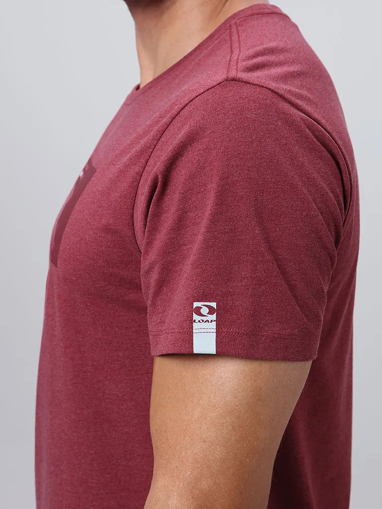 Heren t -shirt loap bohem Rood L - Katoen & Casual Fit