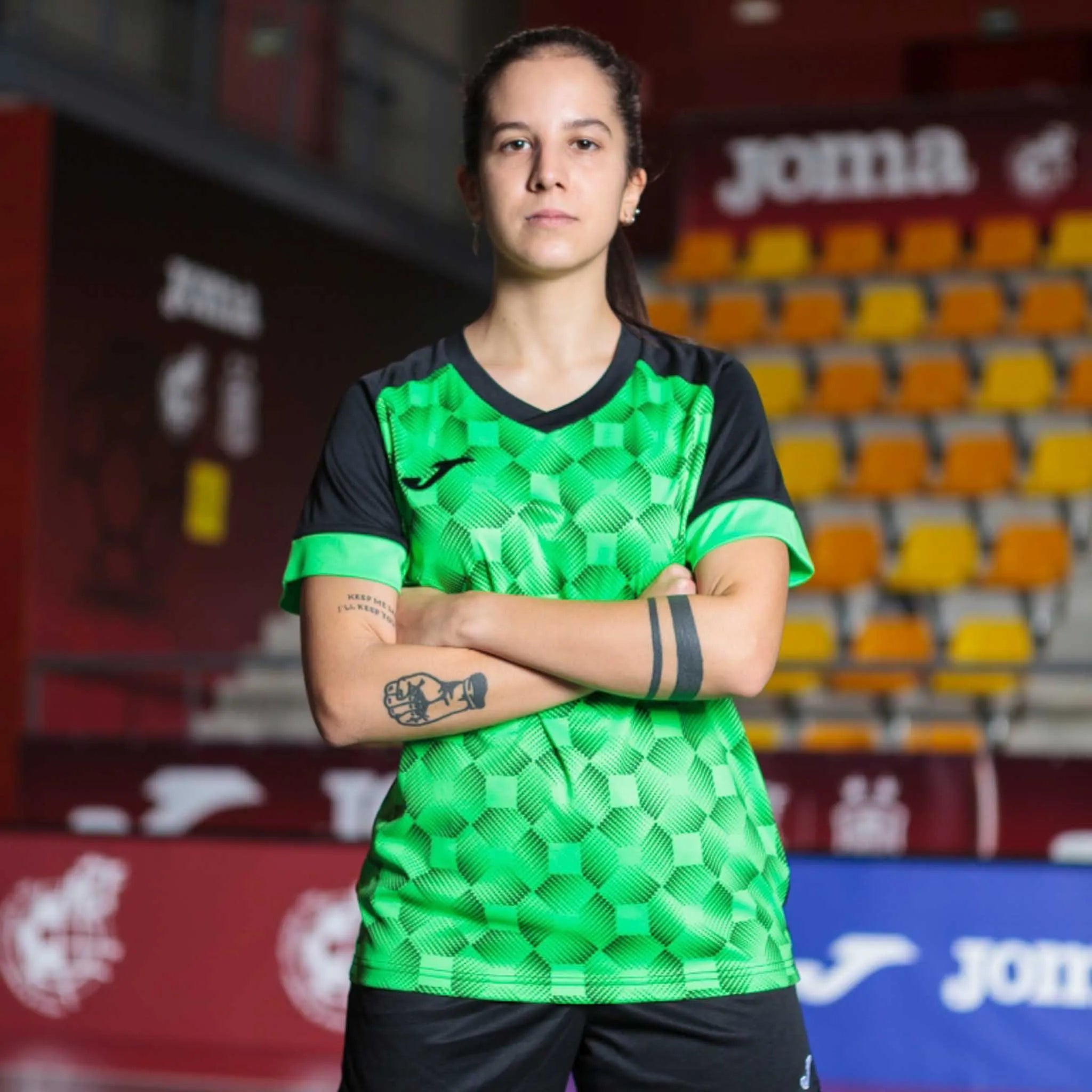 T-shirt Joma Supernova III femminile Fluoro verde L