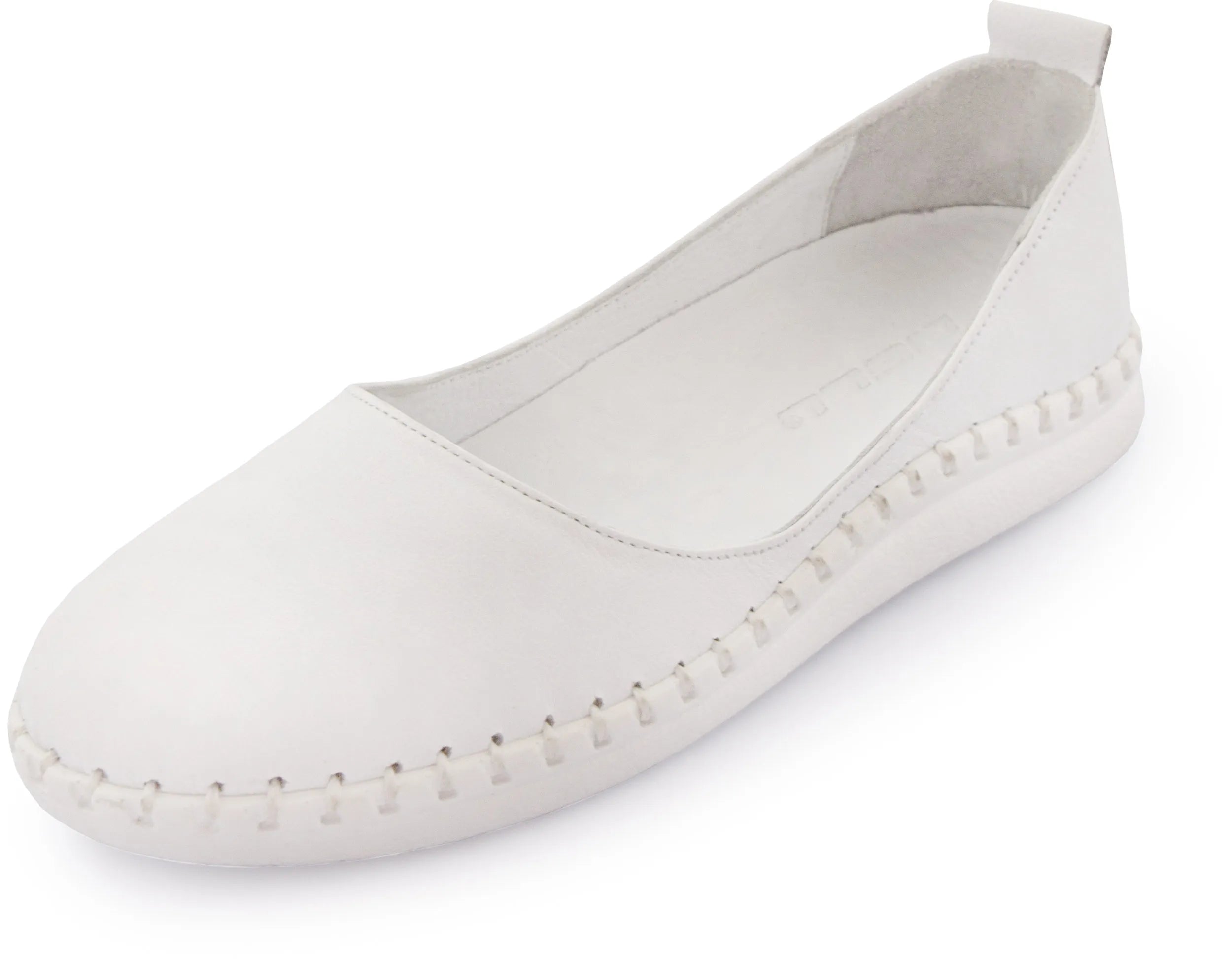 Leather Ladies Ballerinas Nell White 37 - Elegant & Comfortable