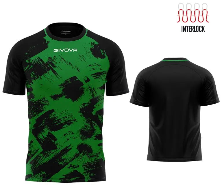 Sports t-shirt givova art interlock green-black green 3xl