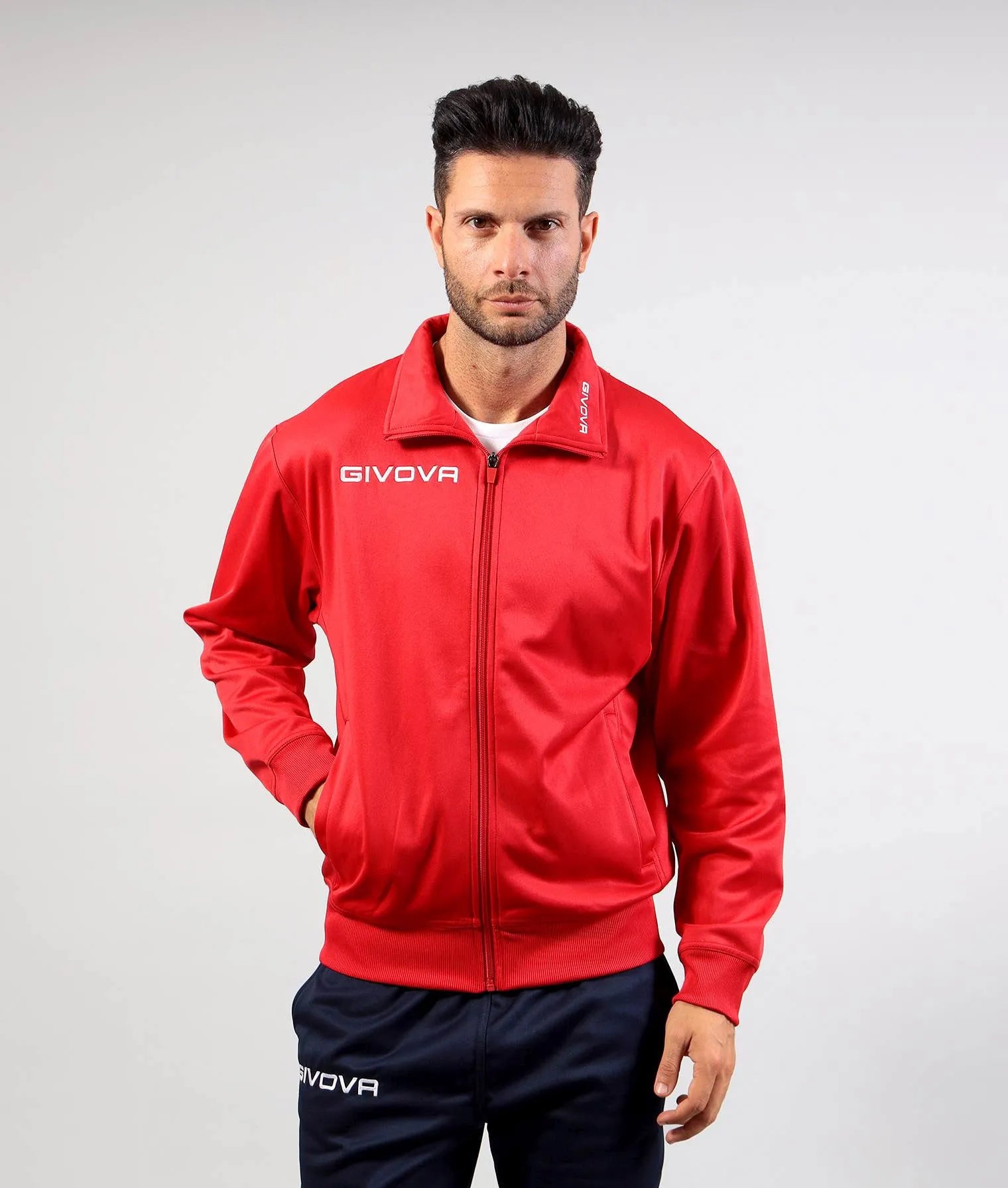 Sportsweatshirt Givova Polarfleece Mono 500 Red XL