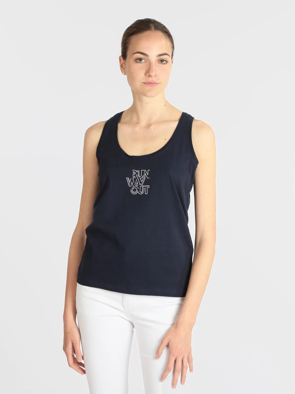 Women's tank top athl. dpt chloe navy blue s
