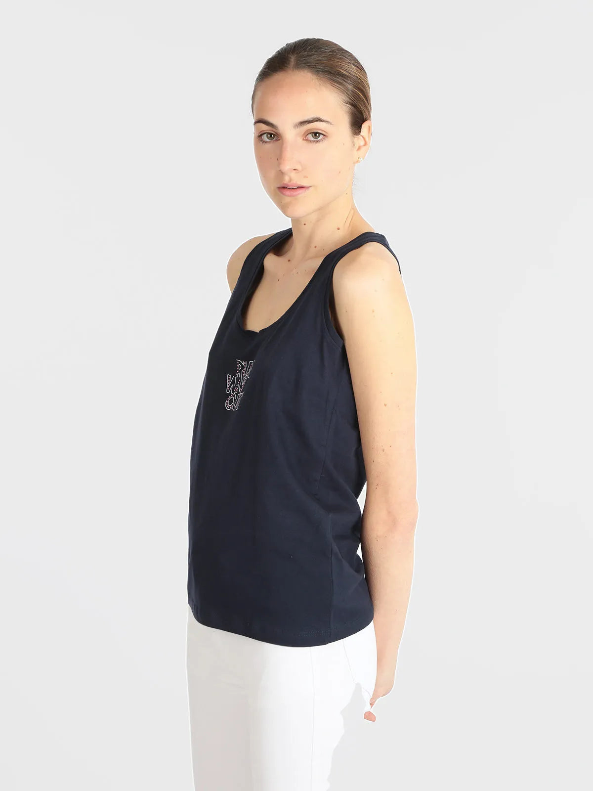 Women's tank top athl. dpt chloe navy blue s