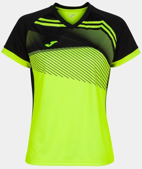 Dames T-shirt Joma Supernova II Fluor Geelzwart gele 2xs