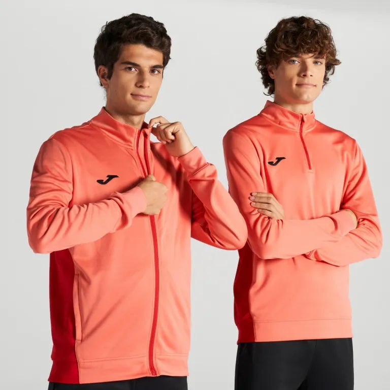 Sportsütő -pulóver Joma Winner II Full Zip Fluor Orange Orange 2xs