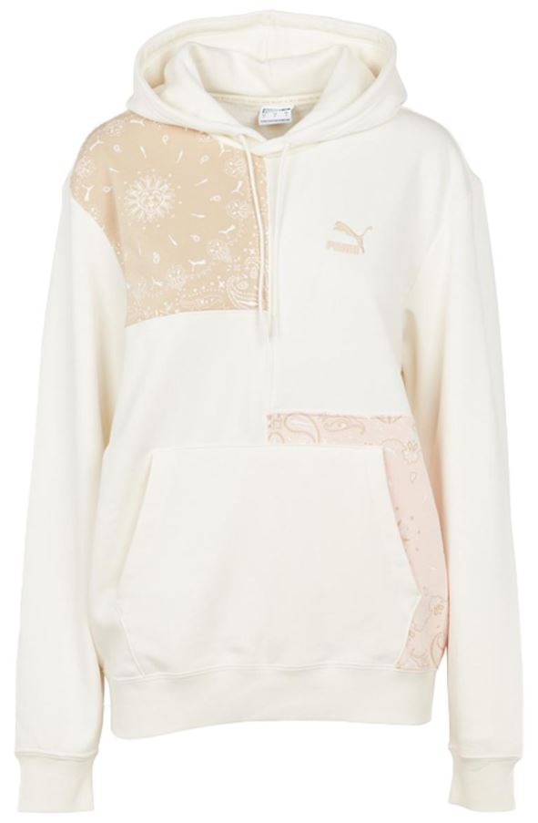 Women's Sweatshirt Puma Paisley Hoody White-Pink M